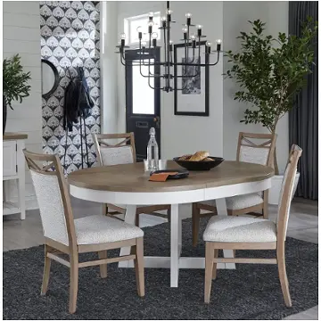 Dame48rnd-cot Parker House Furniture Americana Modern - Cotton Dining Room Furniture Dining Table