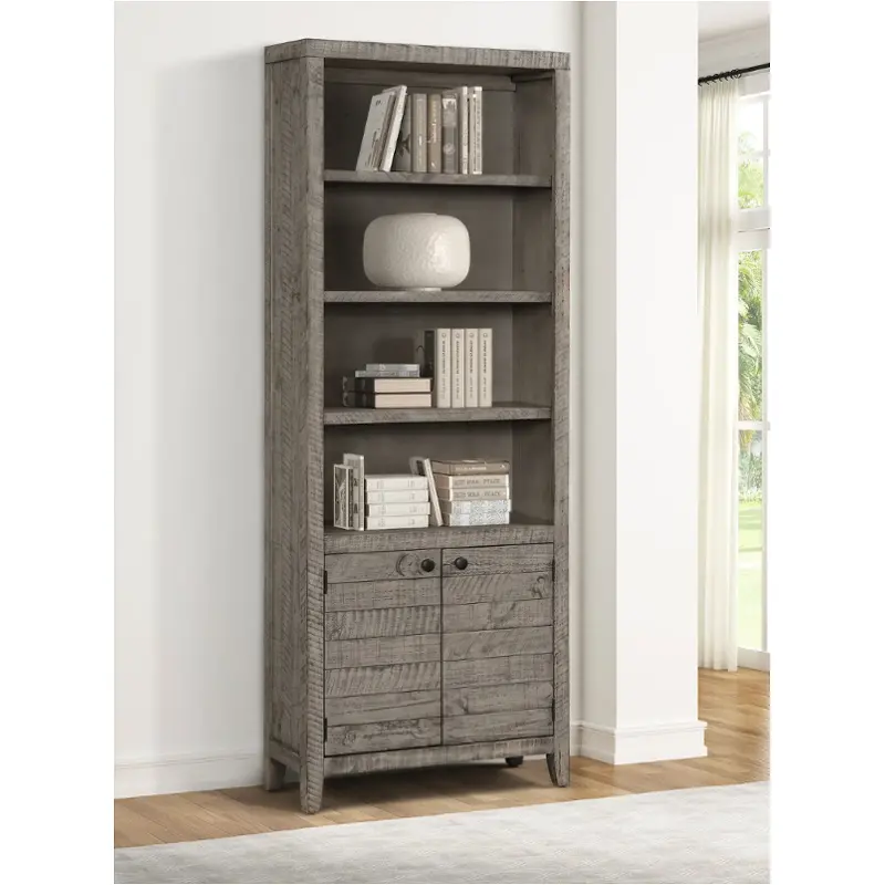 Tem330-gst Parker House Furniture Tempe - Grey Stone Home Entertainment Furniture Bookcase