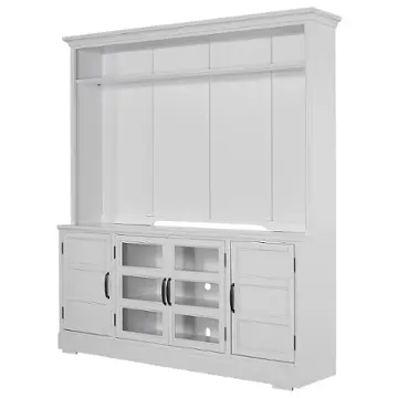 Sho405-efw Parker House Furniture Shoreham - Effortless White Home Entertainment Furniture Entertainment Center