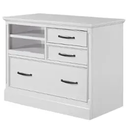 Sho442f-efw Parker House Furniture Shoreham - Effortless White Home Office Furniture File Cabinet