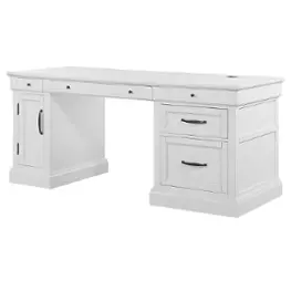 Sho480-efw-pd Parker House Furniture Shoreham - Effortless White Home Office Furniture Desk