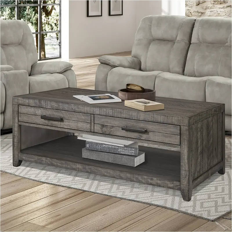 Tem01-gst Parker House Furniture Tempe - Grey Stone Living Room Furniture Cocktail Table