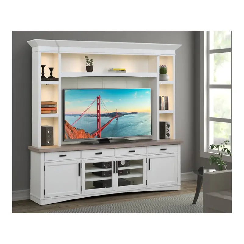 Ame92-4-cot Parker House Furniture Americana Modern - Cotton Home Entertainment Furniture Tv Console