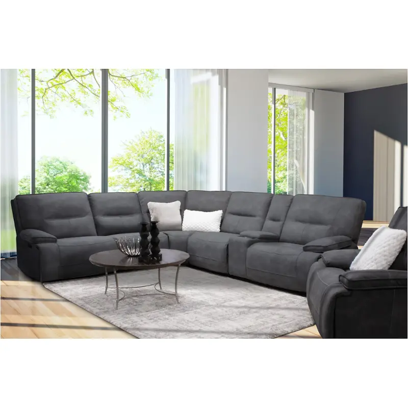 Mgla811lphz-cbl Parker House Furniture Gladiator - Cobalt Living Room Furniture Sectional