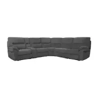 Mbry810-rfc Parker House Furniture Bryant - Ruffles Coal Living Room Furniture Sectional