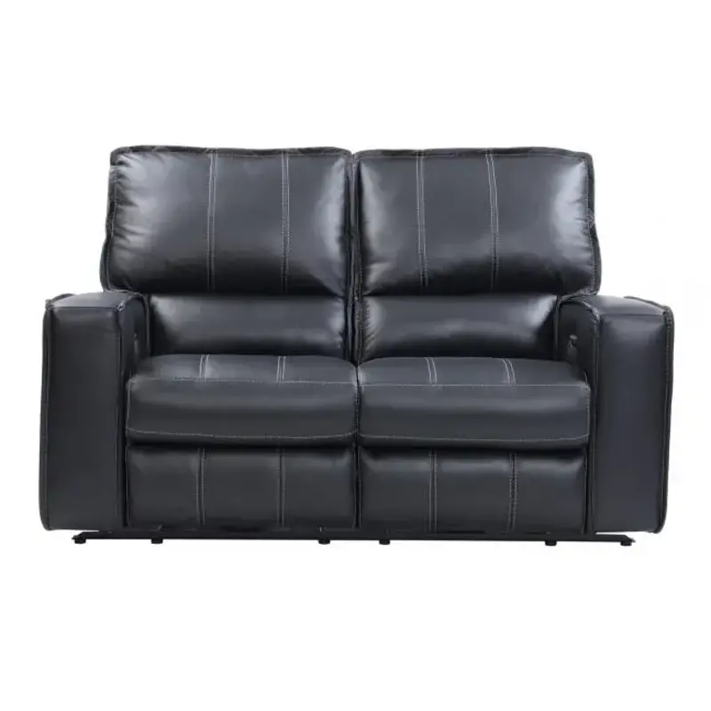 Mroc822ph-vbk Parker House Furniture Rockford - Verona Black Living Room Furniture Loveseat