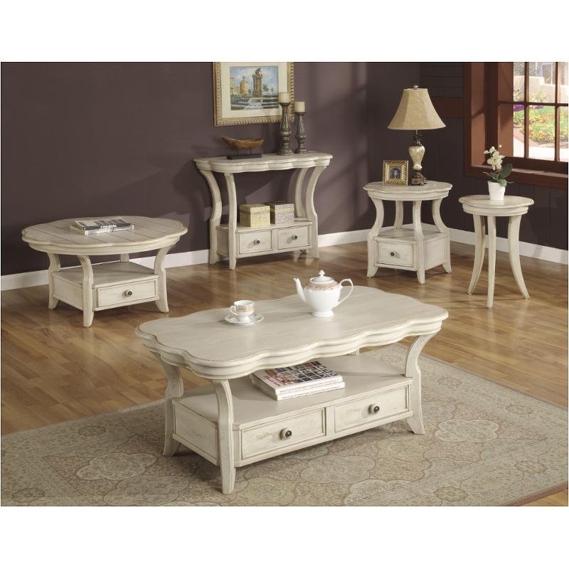 44202 Riverside Furniture Oval Cocktail Tableseaspray White