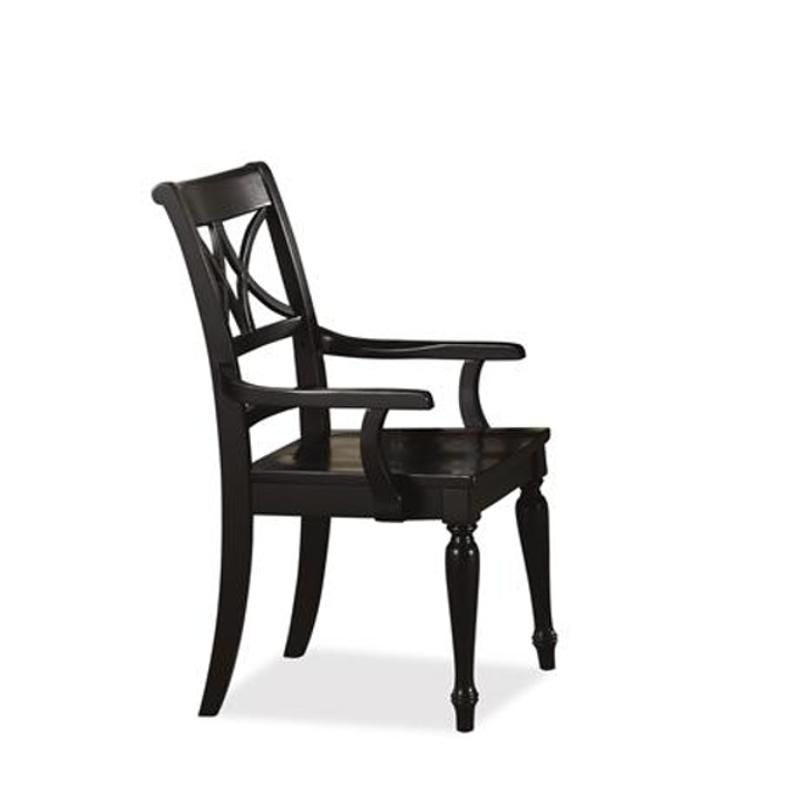椅子 DINING ARM CHAIR 1272b Riverside Furniture Xx-back Arm Chair -antique Black