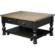 32302 Riverside Furniture Barrington Two Tone Living Room Furniture Cocktail Table
