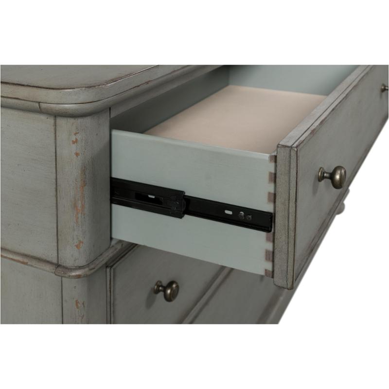 52860 Riverside Furniture Bella Grigio - Chipped Gray Bedroom Furniture Dresser