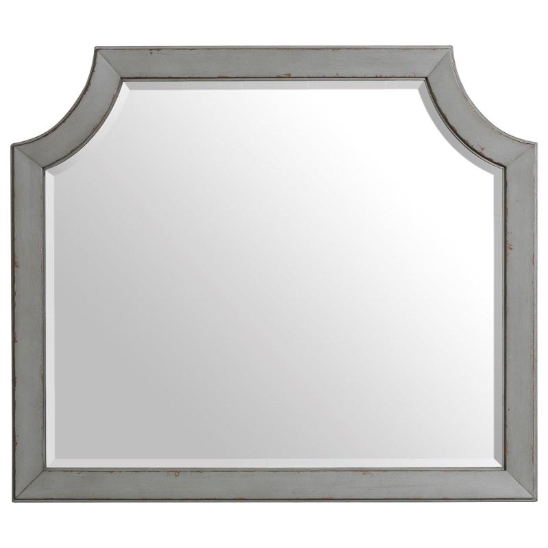 52861 Riverside Furniture Bella Grigio - Chipped Gray Bedroom Furniture Mirror