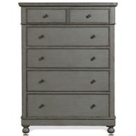 52865 Riverside Furniture Bella Grigio - Chipped Gray Bedroom Furniture Chest