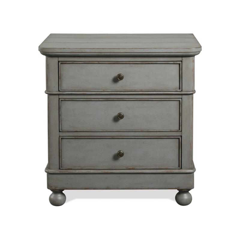 52869 Riverside Furniture Bella Grigio - Chipped Gray Bedroom Furniture Nightstand