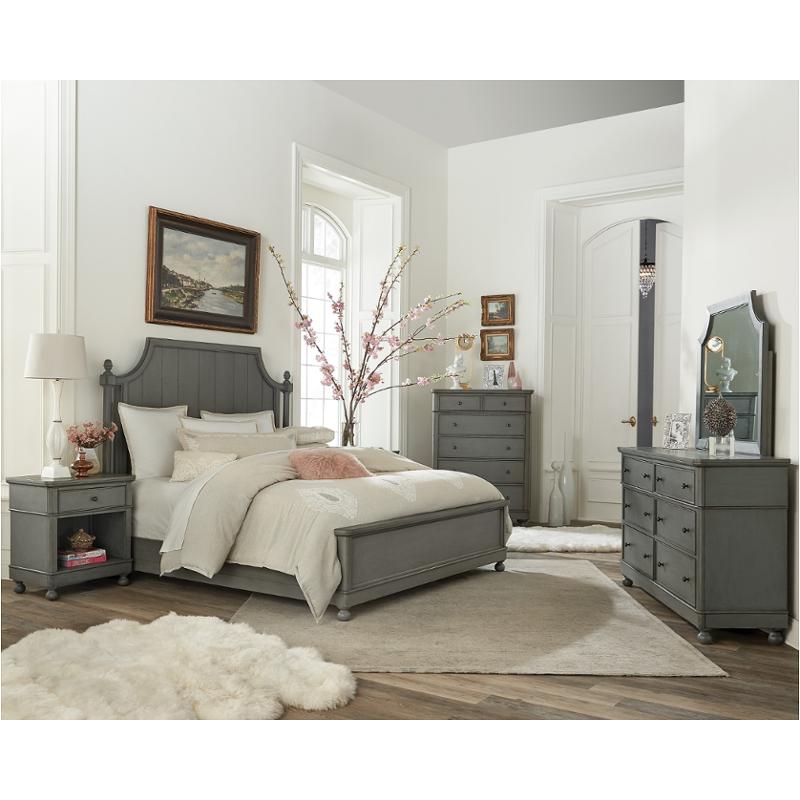 52888 Riverside Furniture Bella Grigio - Chipped Gray Bedroom Furniture Bed