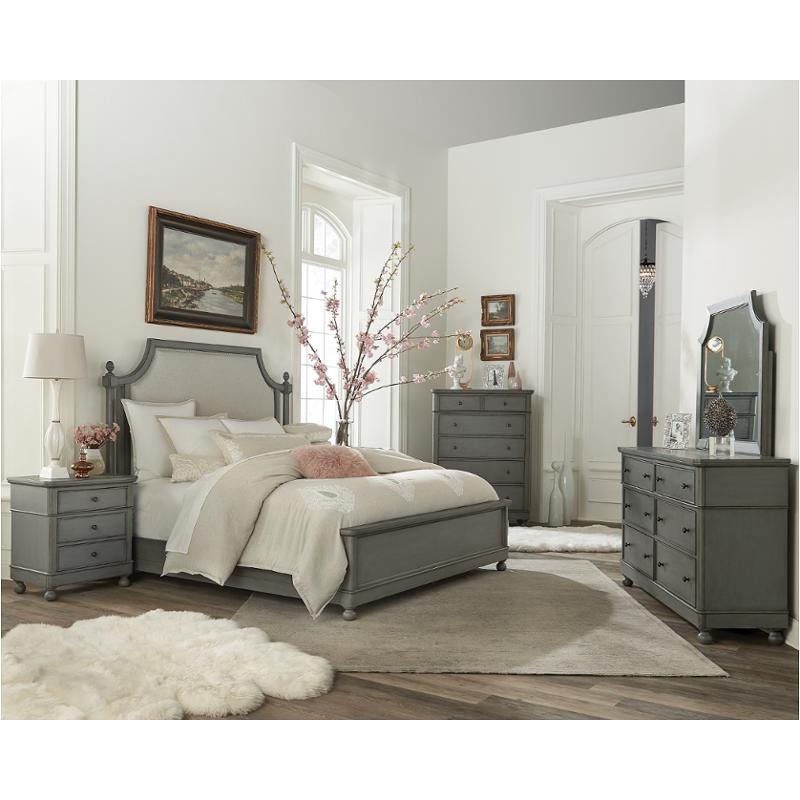 52898 Riverside Furniture Bella Grigio - Chipped Gray Bedroom Furniture Bed