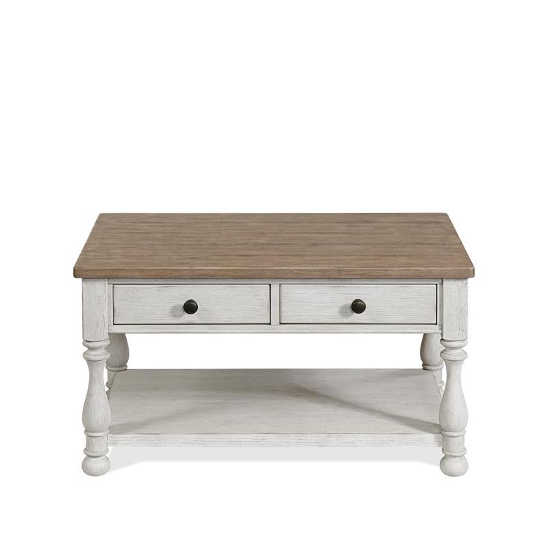 24702 Riverside Furniture Barrington White Living Room Furniture Cocktail Table