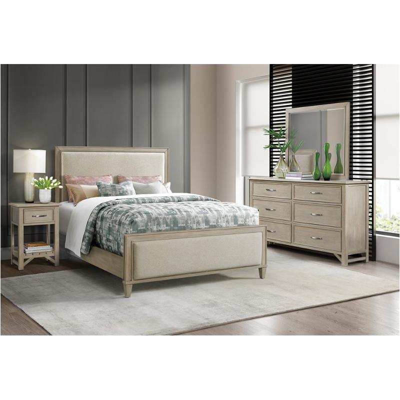Riverside Furniture Talford Natural California King Upholstered Bed - Thumbnail 2