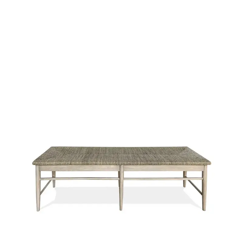 37559 Riverside Furniture Laguna Rush Seat Dining Bench