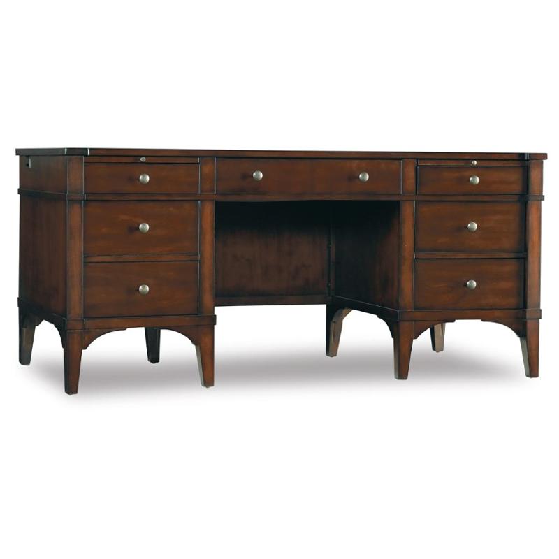 637-10-462 Hooker Furniture Abbott Place - Dark Cherry Home Office Furniture Desk