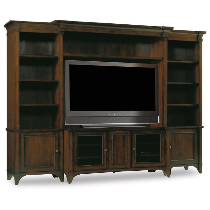 637-70-401 Hooker Furniture Abbott Place - Dark Cherry Home Entertainment Furniture Entertainment Center