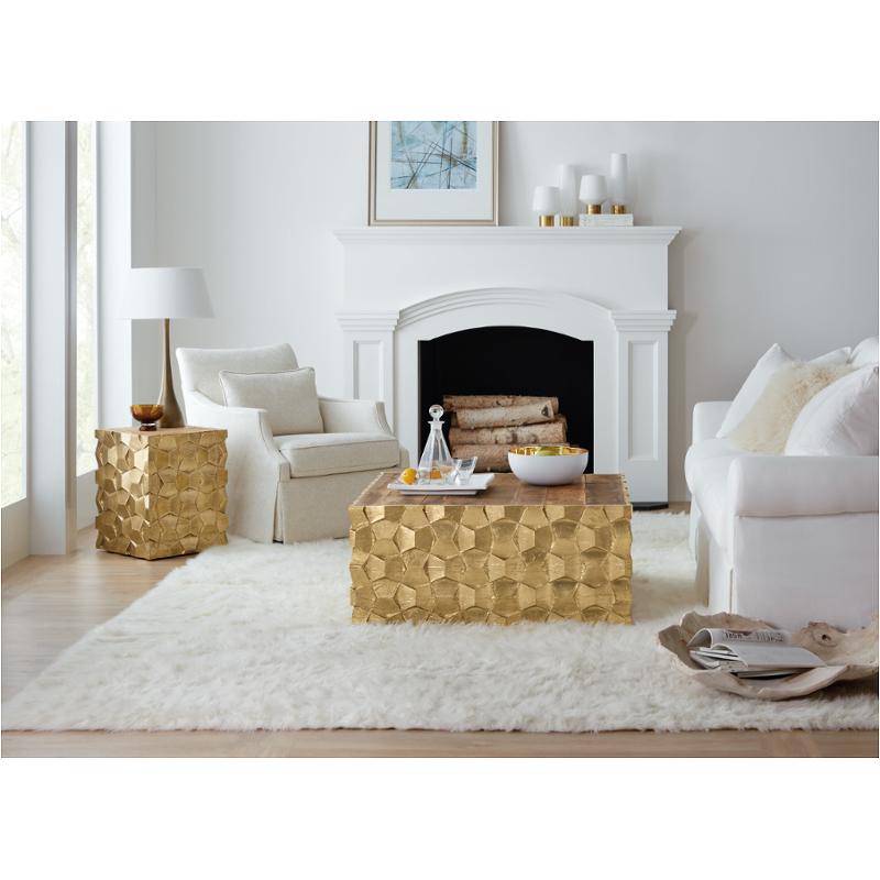 5714-80110-gld Hooker Furniture True Vintage Living Room Furniture Cocktail Table