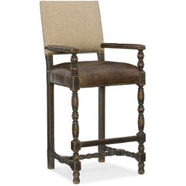 5960-20360-blk Hooker Furniture Hill Country Home Office Furniture Stool