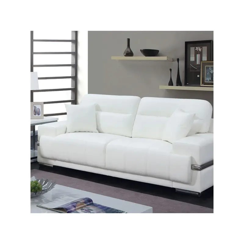 Cm6411wh-sf Furniture Of America Zibak Living Room Furniture Sofa
