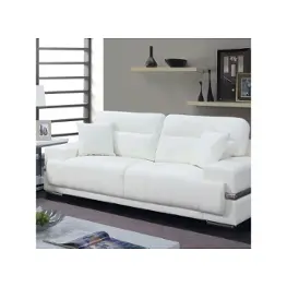 Cm6411wh-sf Furniture Of America Zibak Living Room Furniture Sofa