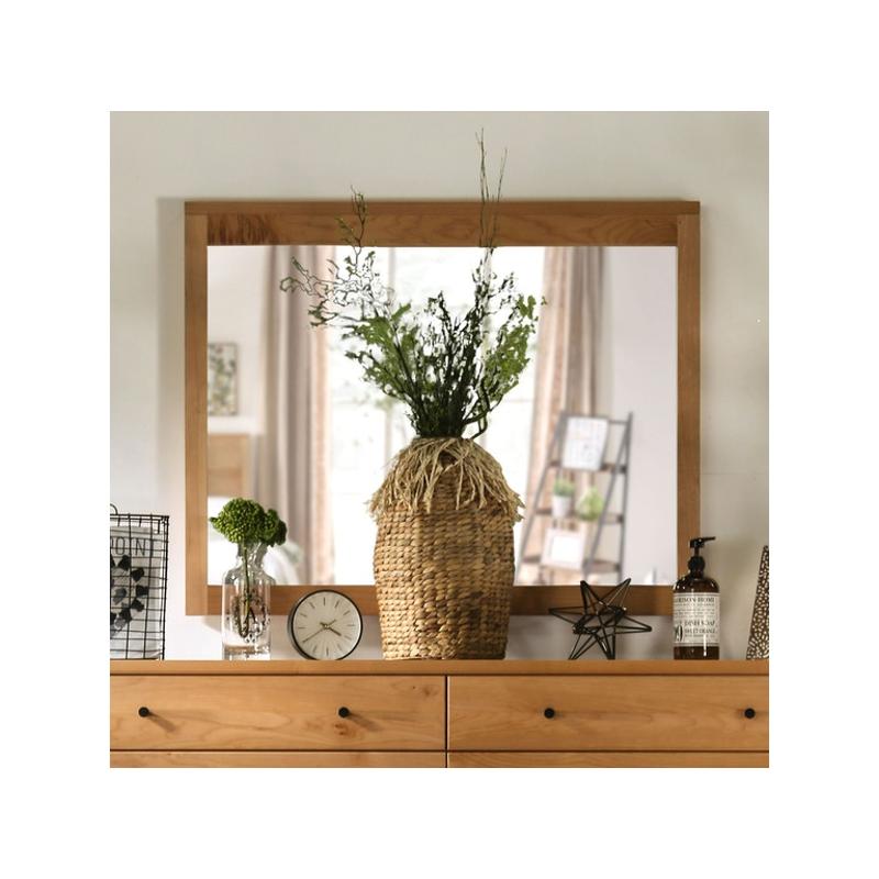 Foa7602m Furniture Of America Willamette - Light Oak Bedroom Furniture Mirror