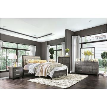 Cm7580gy-ck Furniture Of America Berenice - Gray Bedroom Furniture Bed