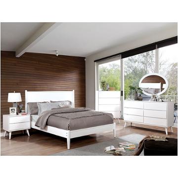 Cm7386wh-ek Furniture Of America Lennart - White Bedroom Furniture Bed