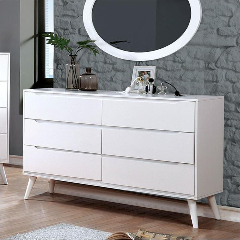 Furniture of America Lennart White Dresser | Ornate Home