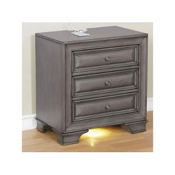 Cm7302gy-n Furniture Of America Brandt - Gray Bedroom Furniture Nightstand