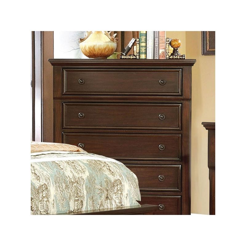 Cm7590ch-c Furniture Of America Castor - Brown Cherry Bedroom Furniture Chest