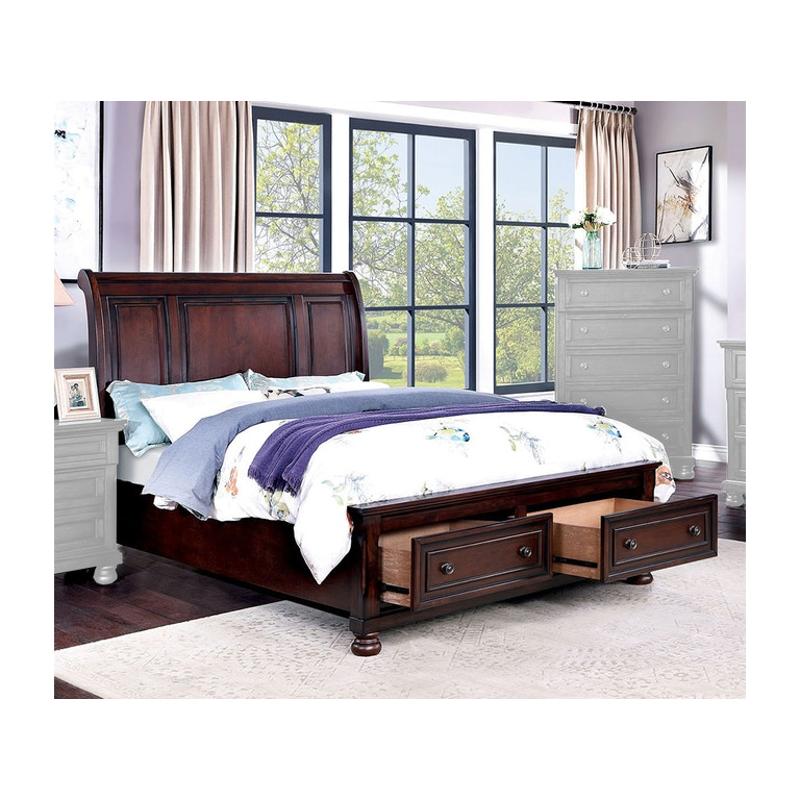 Cm7548ch-dr-q Furniture Of America Wells Bedroom Furniture Bed