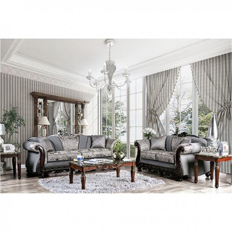 Sm6424-sf Furniture Of America Newdale - Gray Living Room Furniture Sofa