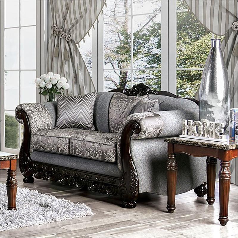 Sm6424-lv Furniture Of America Newdale - Gray Living Room Furniture Loveseat