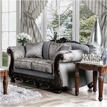 Sm6424-lv Furniture Of America Newdale - Gray Living Room Furniture Loveseat