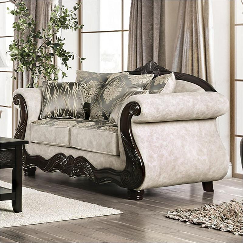 Sm6434-lv Furniture Of America Clarice Living Room Furniture Loveseat