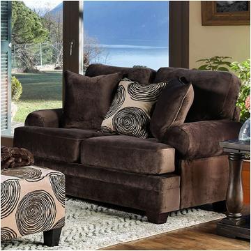 Sm5142br-lv Furniture Of America Bonaventura - Brown Living Room Furniture Loveseat