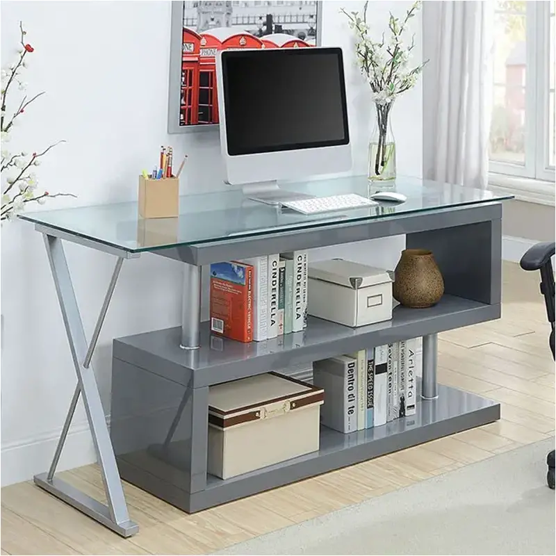 Cm-dk6131gy Furniture Of America Bronwen Home Office Furniture Desk