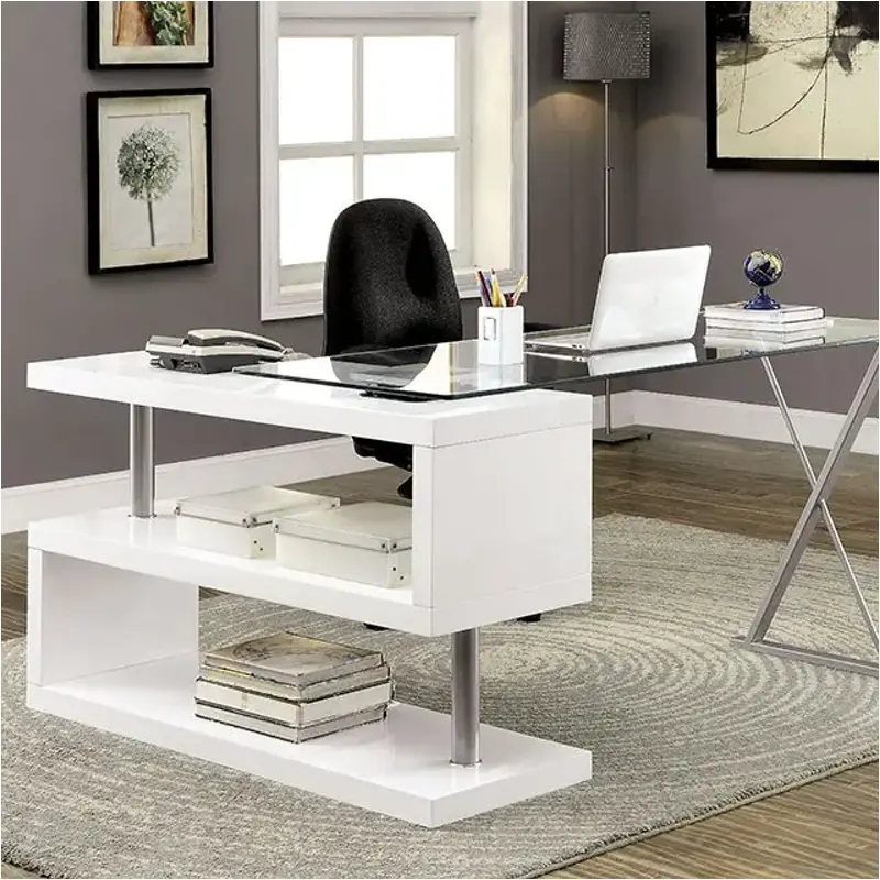 Cm-dk6131wh Furniture Of America Bronwen Home Office Furniture Desk