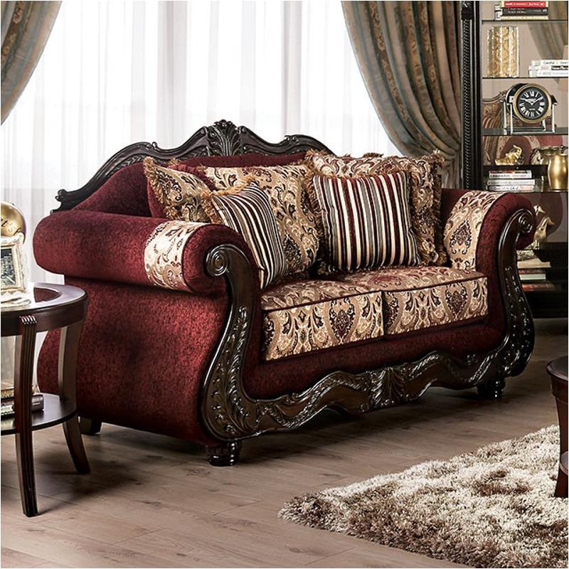 Sm6433-lv Furniture Of America Matteo Living Room Furniture Loveseat