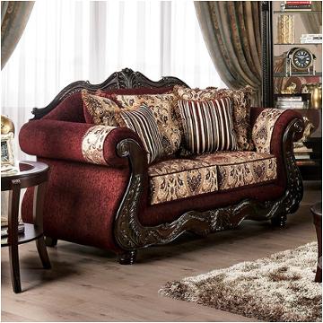Sm6433-lv Furniture Of America Matteo Living Room Furniture Loveseat