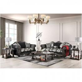 Sm6432-sf Furniture Of America Ronja - Black Living Room Furniture Sofa