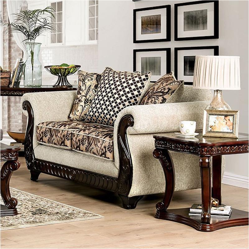 Sm6426-lv Furniture Of America Caldiran Living Room Furniture Loveseat