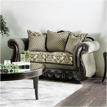 Sm6422-lv Furniture Of America Justina Living Room Furniture Loveseat