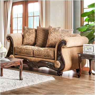 Sm6407-lv Furniture Of America Nicanor Living Room Furniture Loveseat