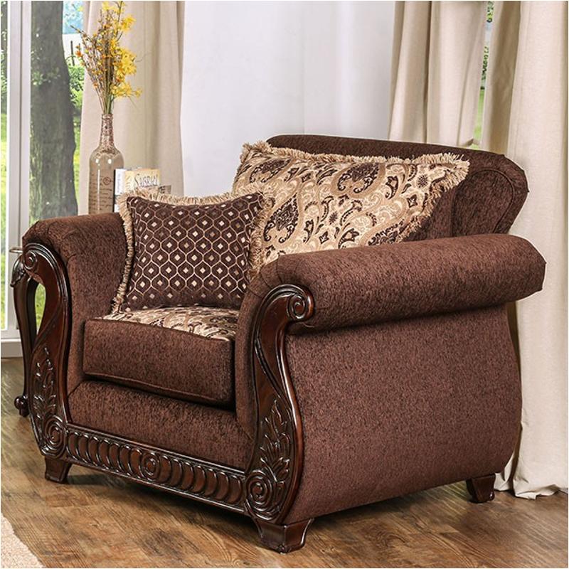 Sm6109-ch Furniture Of America Tabitha - Brown Living Room Furniture Living Room Chair
