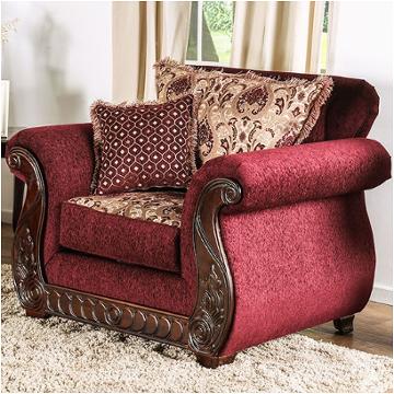Sm6110-ch Furniture Of America Tabitha - Wine Living Room Furniture Living Room Chair